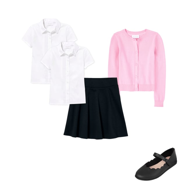 2nd bundle featuring 3 items which compliment Girls Uniform Button Up Shirt 2-Pack