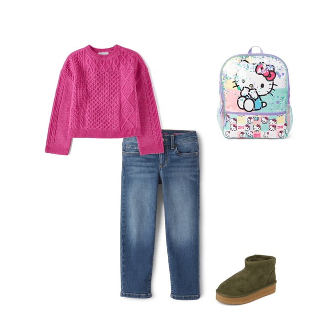 10th bundle featuring 3 items which compliment Girls Cable Knit Sweater