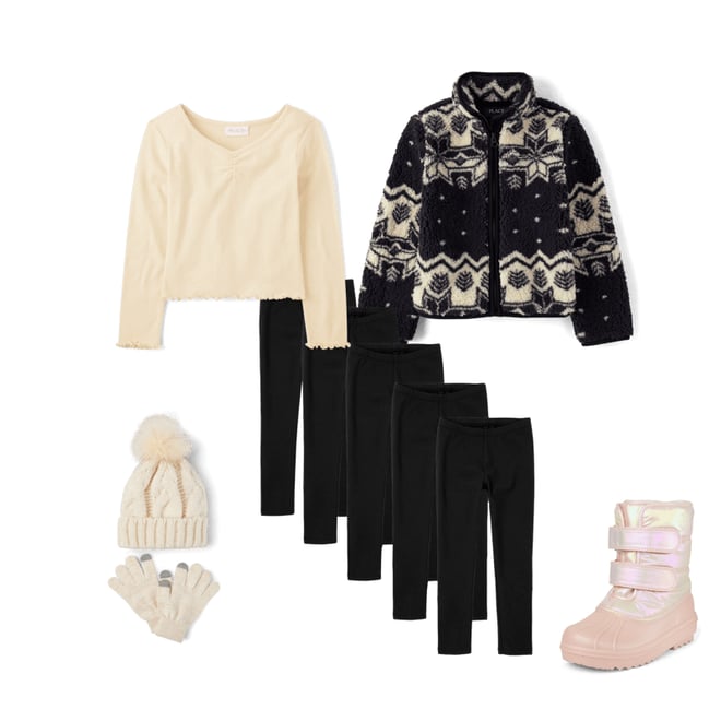1st bundle featuring 4 items which compliment Girls Cable Knit 2-Piece Cold Weather Set