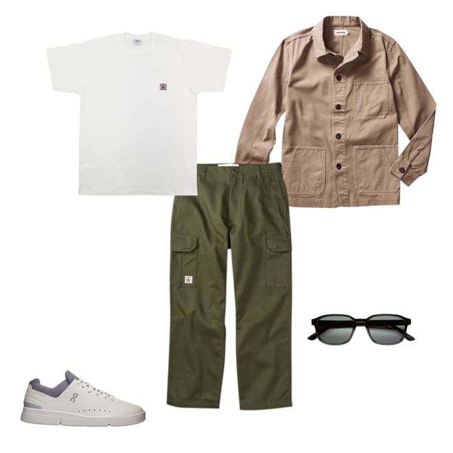 Randy's Garments Utility Cotton Twill Cargo Pant - Dark Olive