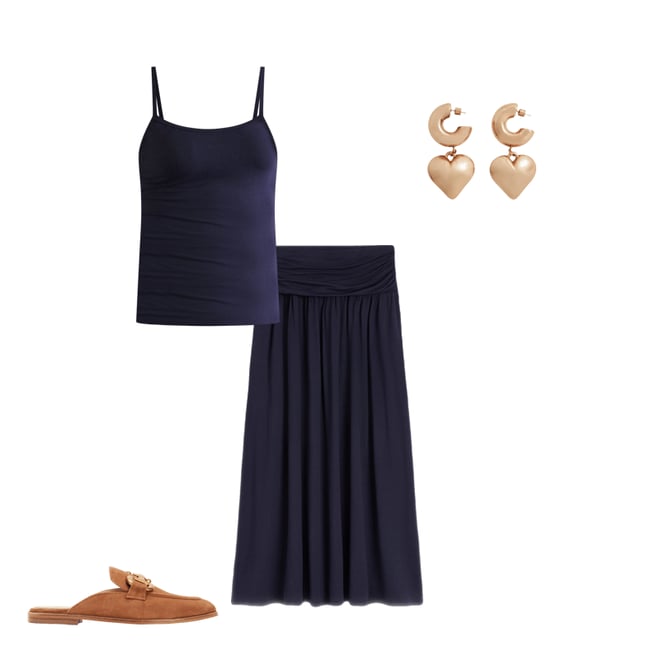 2nd bundle featuring 3 items which compliment Plain Cami Top-Navy