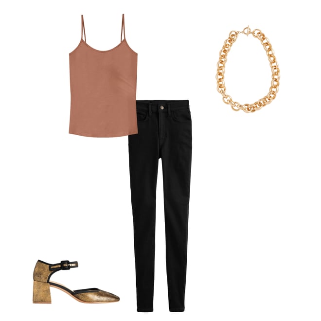 3rd bundle featuring 3 items which compliment Two Part Block Heel Pumps