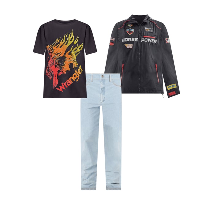 Wrangler® Cowboy Cut® Slim Fit Active Flex Jeans in Bleach