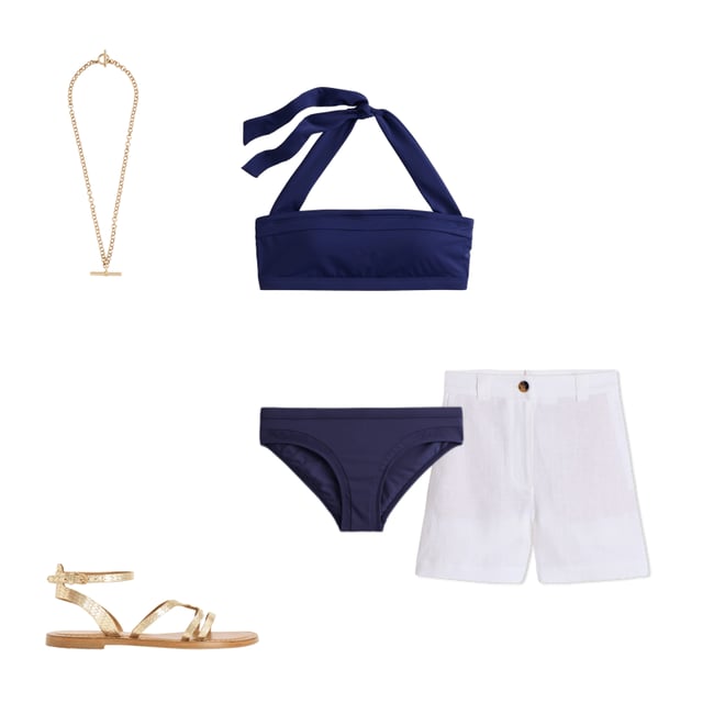 6th bundle featuring 4 items which compliment Santorini Bikini Bottoms-French Navy