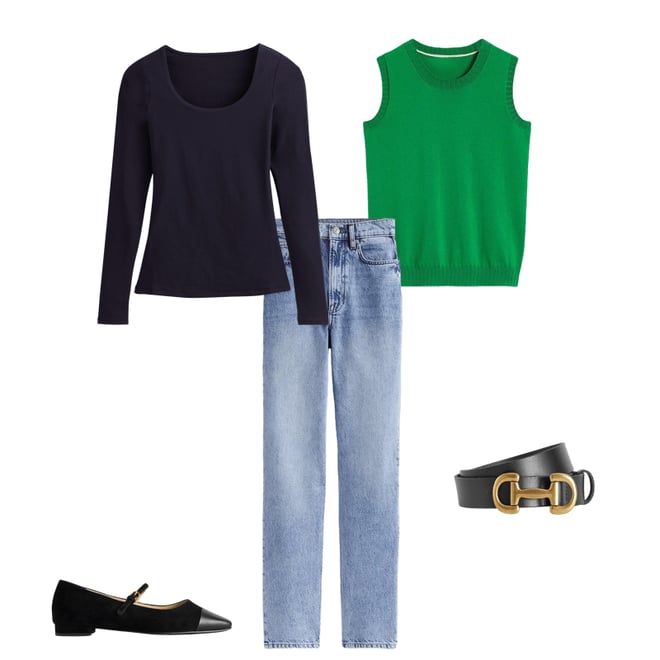 5th bundle featuring 4 items which compliment Double Layer Scoop Long Sleeve