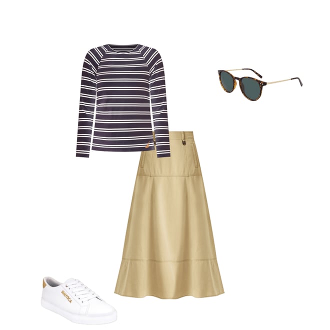 A-Line Midi Skirt | Nautica