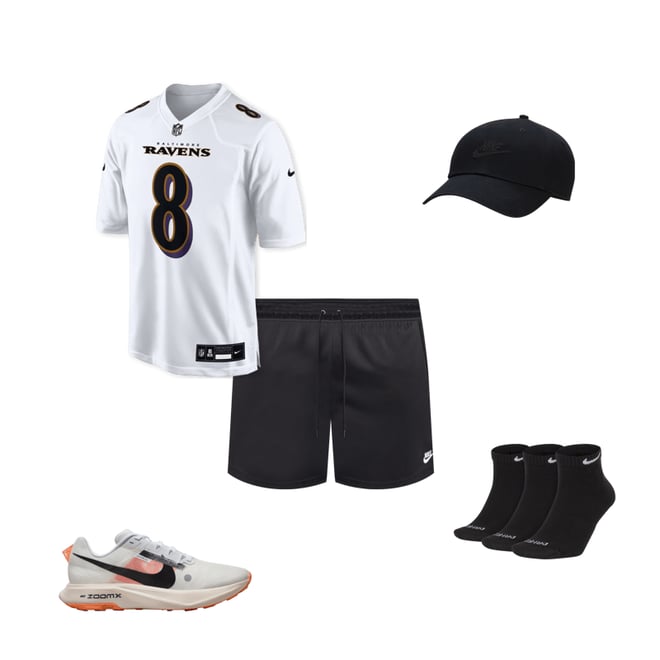 Nike Men's Baltimore Ravens Lamar Jackson #8 Fashion White