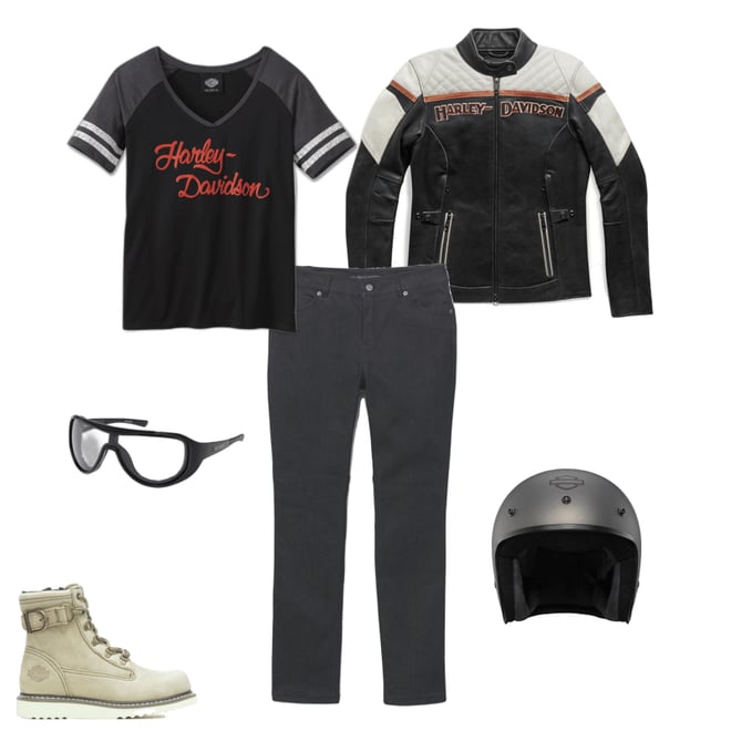 Women's H-D Triple Vent Miss Enthusiast II Leather Riding