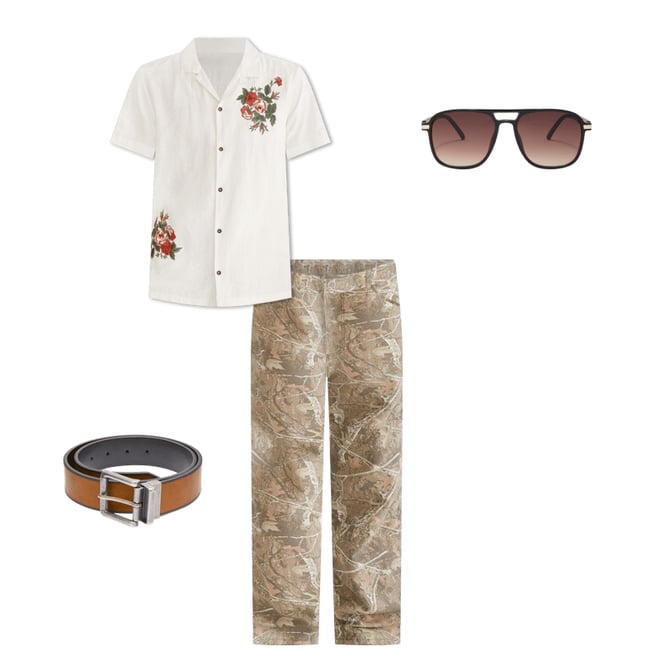 Wilderness Print Carpenter Pants