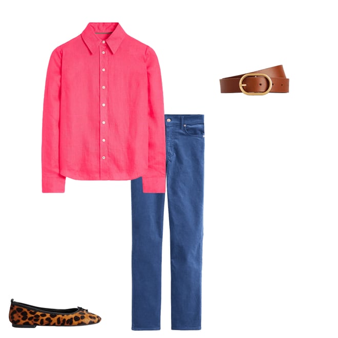4th bundle featuring 3 items which compliment Velveteen 5 Pocket Jeans-Denim Blue