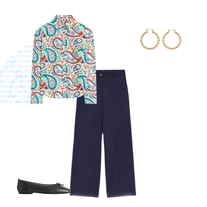 4th bundle featuring 3 items which compliment Sienna Linen Shirt-Multi Meadow Paisley