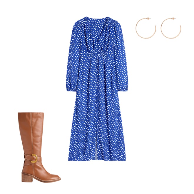 6th bundle featuring 2 items which compliment Cynthia Button Tea Dress-Bright Blue, Abstract Dot