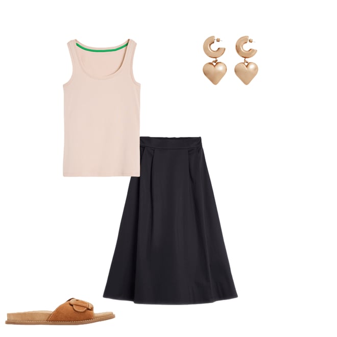 3rd bundle featuring 3 items which compliment Essential Scoop-Neck Vest-Milkshake