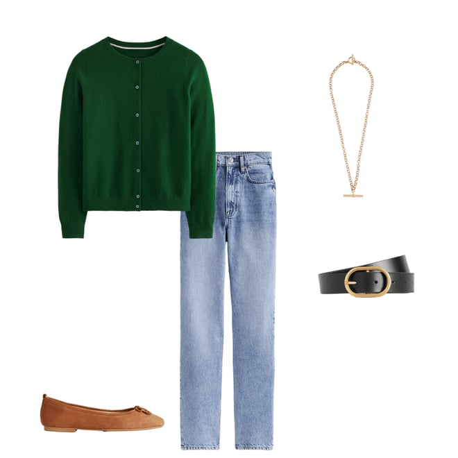 2nd bundle featuring 4 items which compliment Eva Cashmere Crew Cardigan