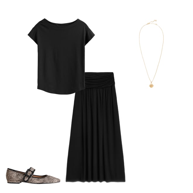 Rosaline Jersey Skirt-Black | Boden USA Rosaline Jersey Skirt-Black | Boden USA