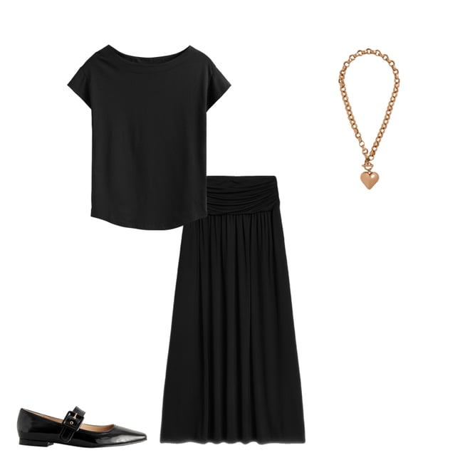 Rosaline Jersey Skirt-Black | Boden USA