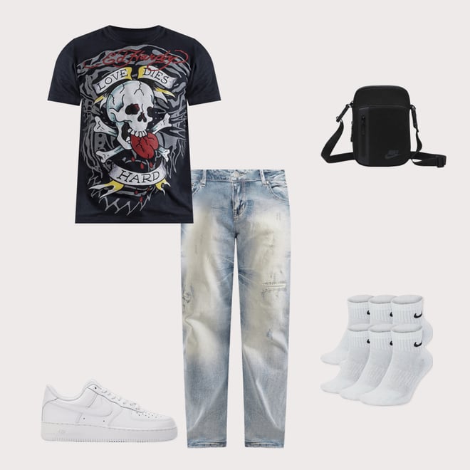 Ed Hardy Love Skull Tiger Tee