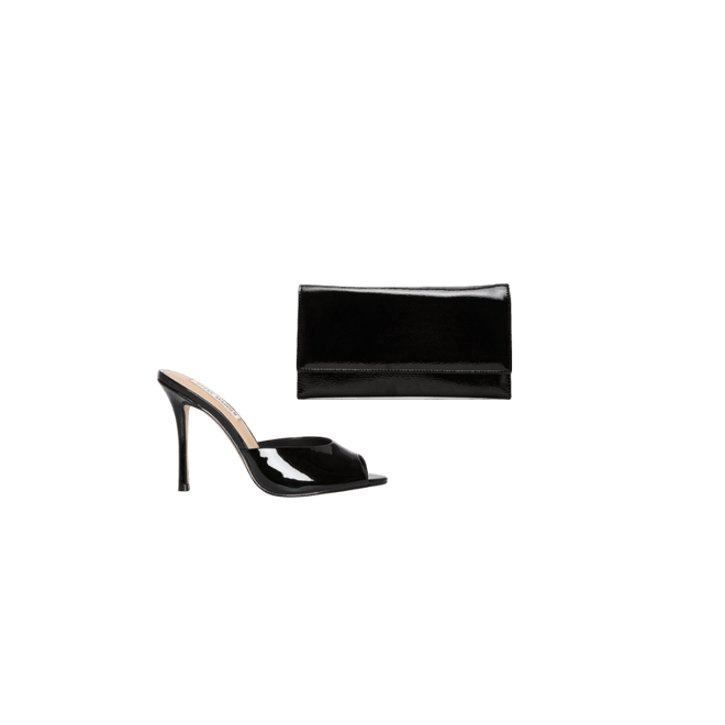 【Steve Madden】PRIYAクラシックサンダル PRIYA Black Patent Women's Mule – Steve Madden