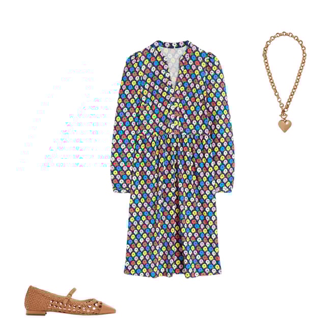 3rd bundle featuring 2 items which compliment Naomi Relaxed Jersey Dress-Multi, Pop Daisy