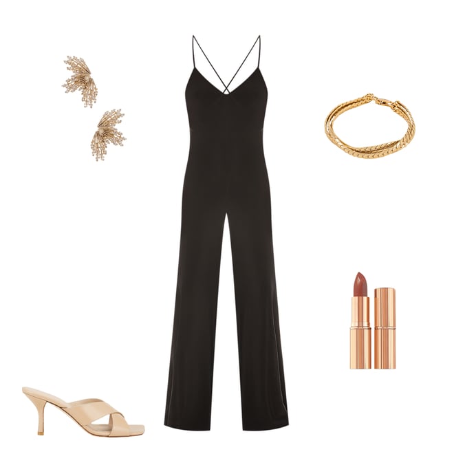 1st bundle featuring 4 items which compliment Low Back Slip Jumpsuit