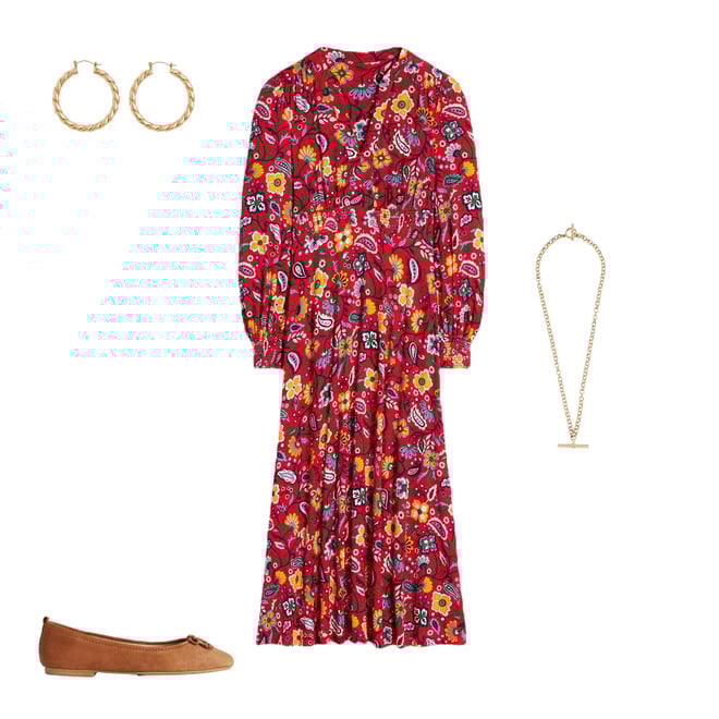 3rd bundle featuring 3 items which compliment Ivy Smocked Midi Dress-Poppy Red, Oriental Paradise