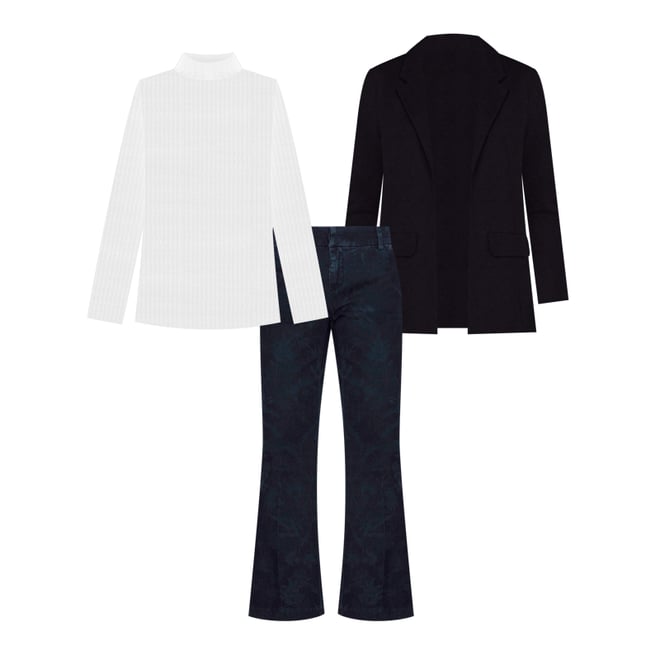 4th bundle featuring 2 items which compliment Mock Neck Long Sleeve Knit Top