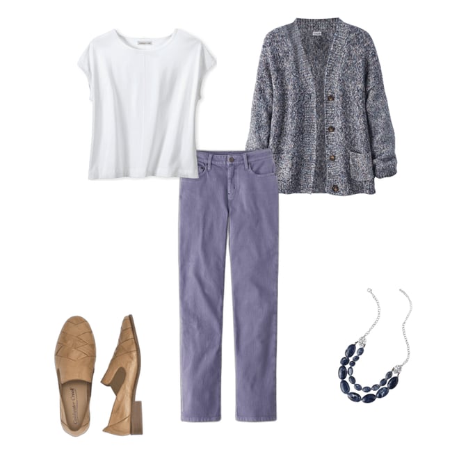 Knit Denim High Rise Straight-Leg Jeans