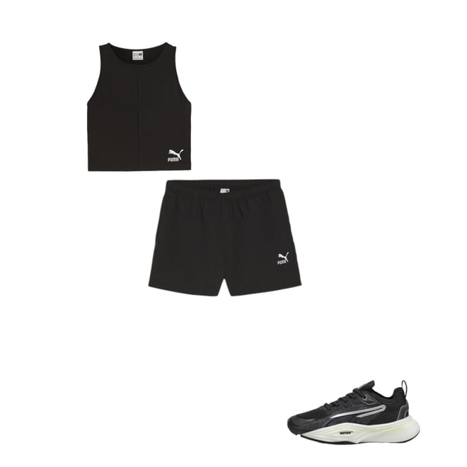 Black and white puma shorts shop