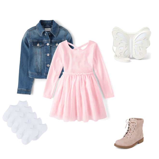 3rd bundle featuring 4 items which compliment Girls Cross Back Glitter Velour Tutu Dress