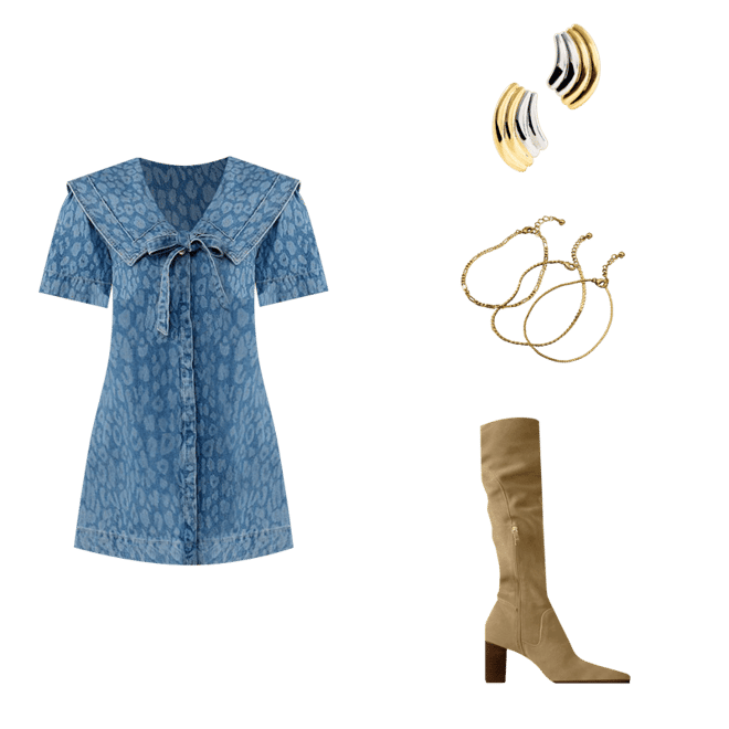 Damson Madder Goldie Denim Swing Mini Dress | Anthropologie