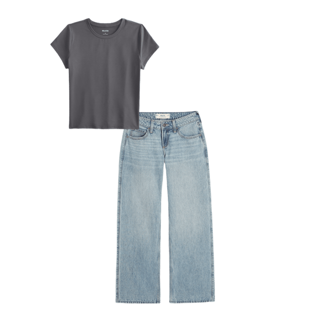 Curvy Low-Rise Medium Wash Baggy Jeans