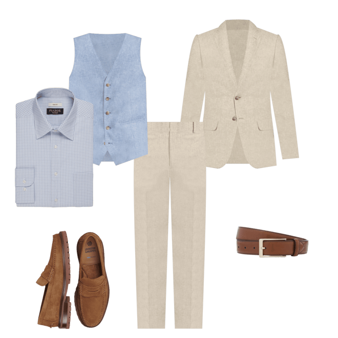 Jos. A. Bank Slim Fit Linen Blend Suit Separates Pants - Jos. A