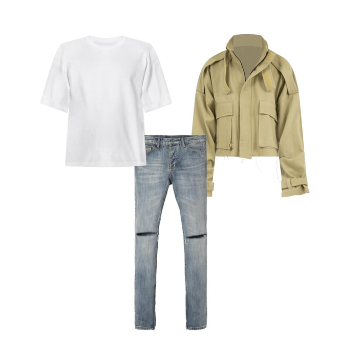 Cropped M65 Jacket - Khaki | mnml | shop now