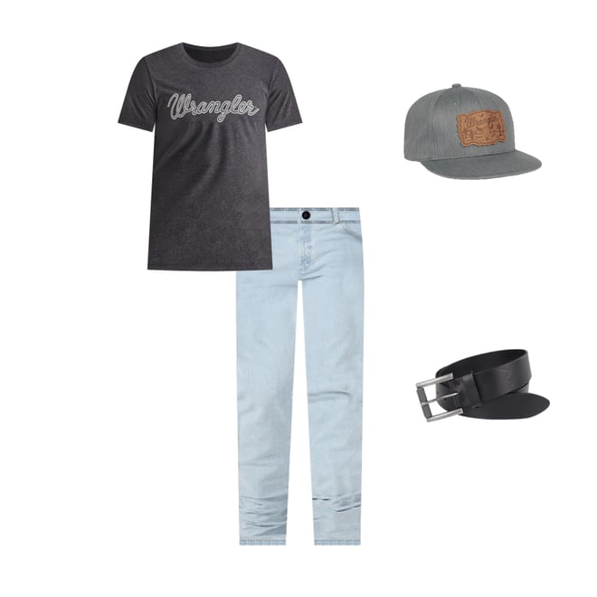 Wrangler® Cowboy Cut® Original Fit Active Flex Jeans in Bleach