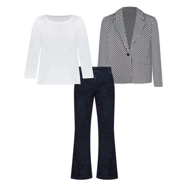 1st bundle featuring 2 items which compliment 3/4 Sleeve Scoop Kneck Knit Tee