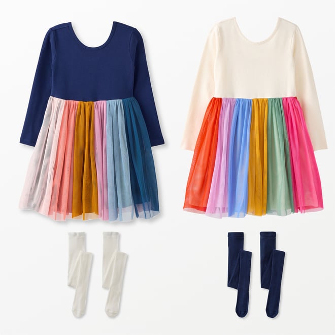 Long Sleeve Tulle Rainbow Dress Hanna Andersson