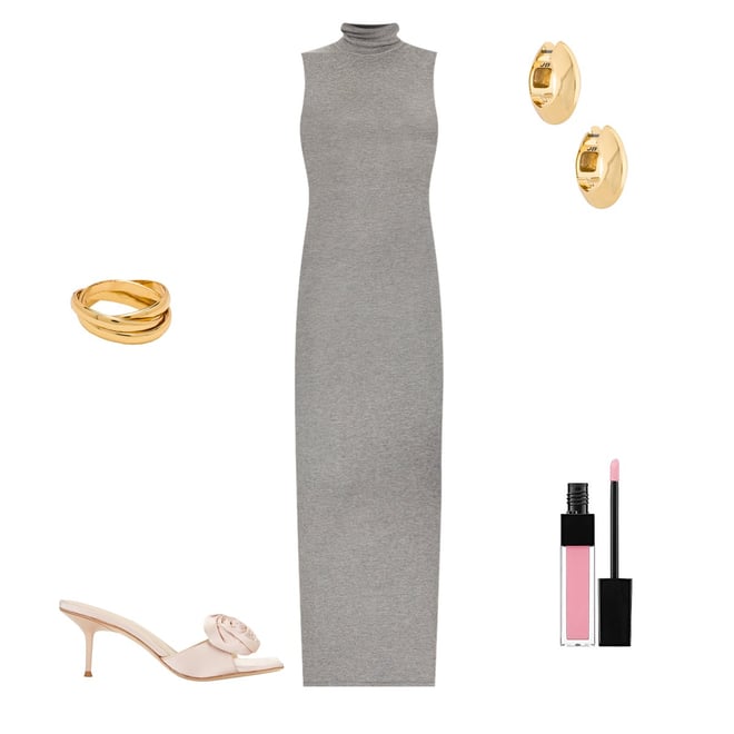 Helsa Aadi Knit Dress in Heather Grey | REVOLVE