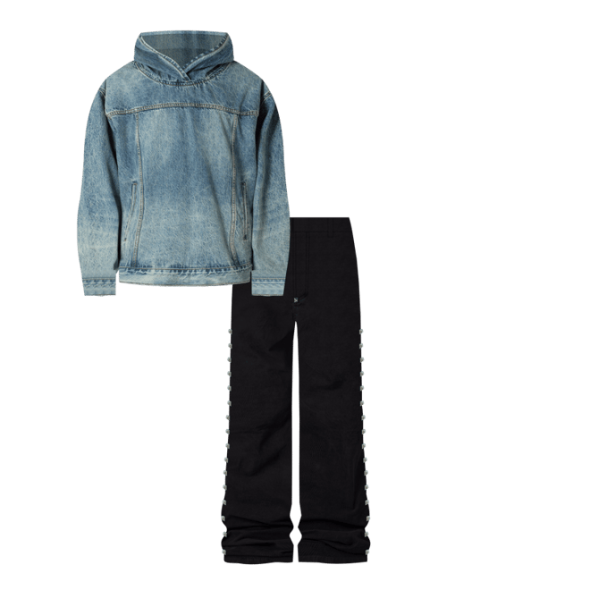 Denim Pullover Hoodie - Vintage Blue | mnml | shop now