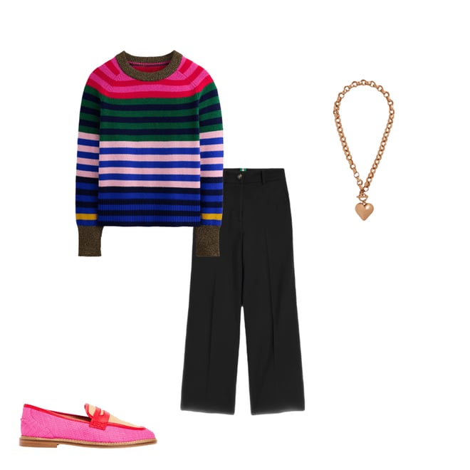 3rd bundle featuring 3 items which compliment Cropped Ponte Pants-Black