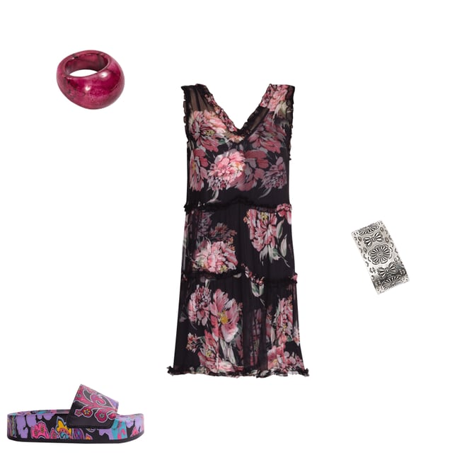 Buy PERRIE RUFFLE MINI DRESS | Johnny Was Buy PERRIE RUFFLE MINI DRESS | Johnny Was