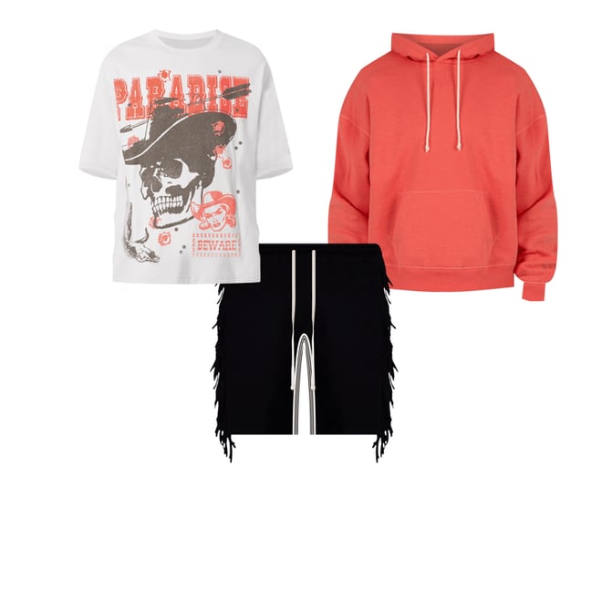Fringe Velour Sweatshorts - Black | mnml | shop now