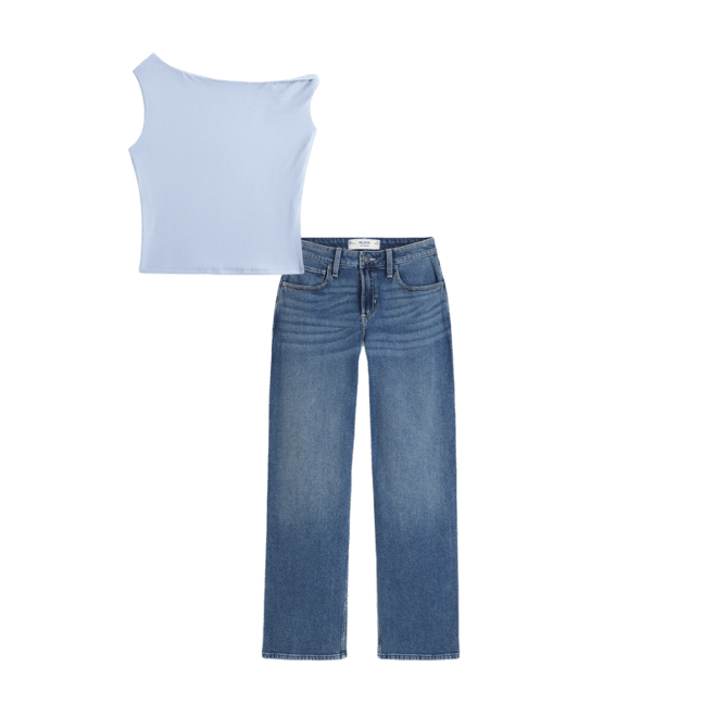 High-Rise Dark Wash Dad Jeans