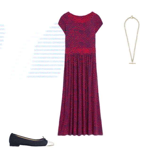 1st bundle featuring 2 items which compliment Melanie Jersey Midi Dress-French Navy, Heart Cluster