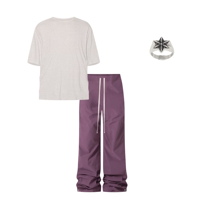 Side Snap Nylon Pants - Mauve | mnml | shop now