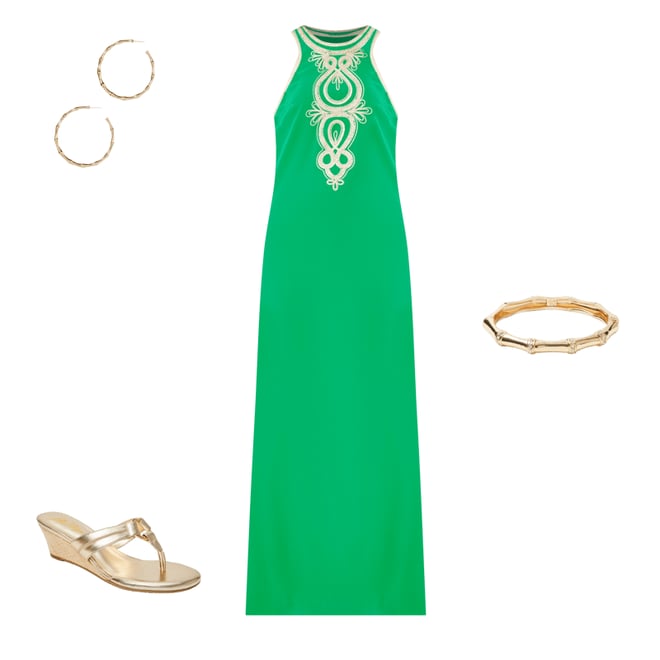 Taylane Embroidered Maxi Shift Dress Lilly Pulitzer