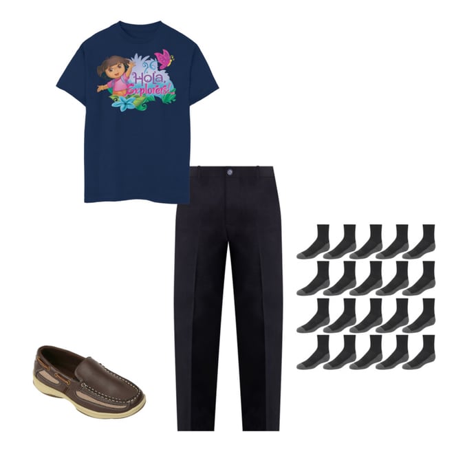 Boys 8 20 Boy S Dora The Explorer Hola Explorers Short Sleeve Tee - roblox explorer outfit