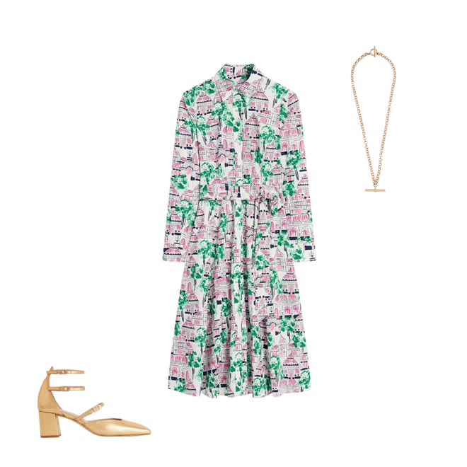 3rd bundle featuring 2 items which compliment Amy Cotton Midi Shirt Dress-Ivory, Botanical Greenhouse