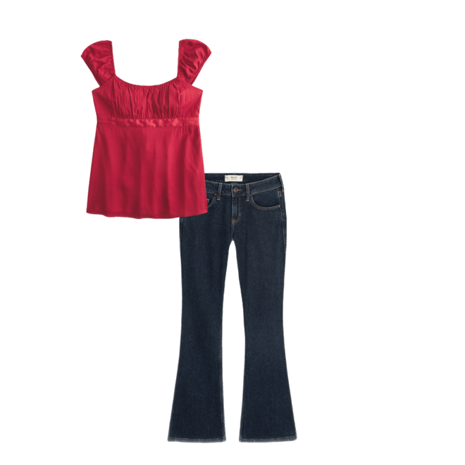 Easy Satin Tie Babydoll Top