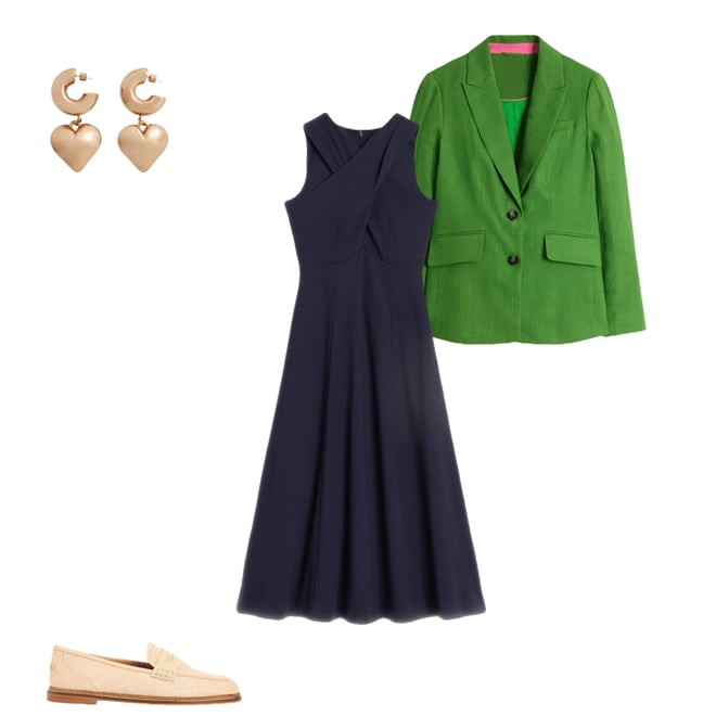 Riu Crossed lines ponte dress
