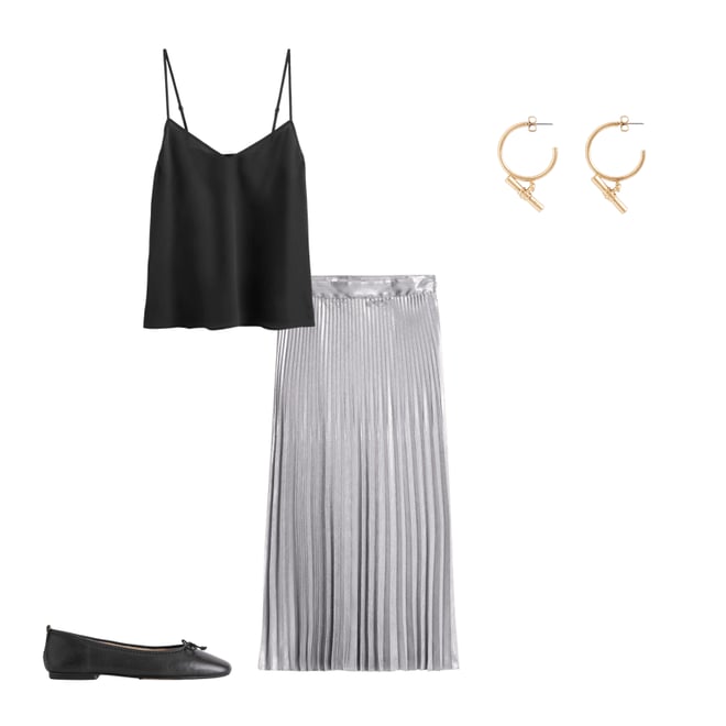 5th bundle featuring 3 items which compliment Camilla Metallic Midi Skirt